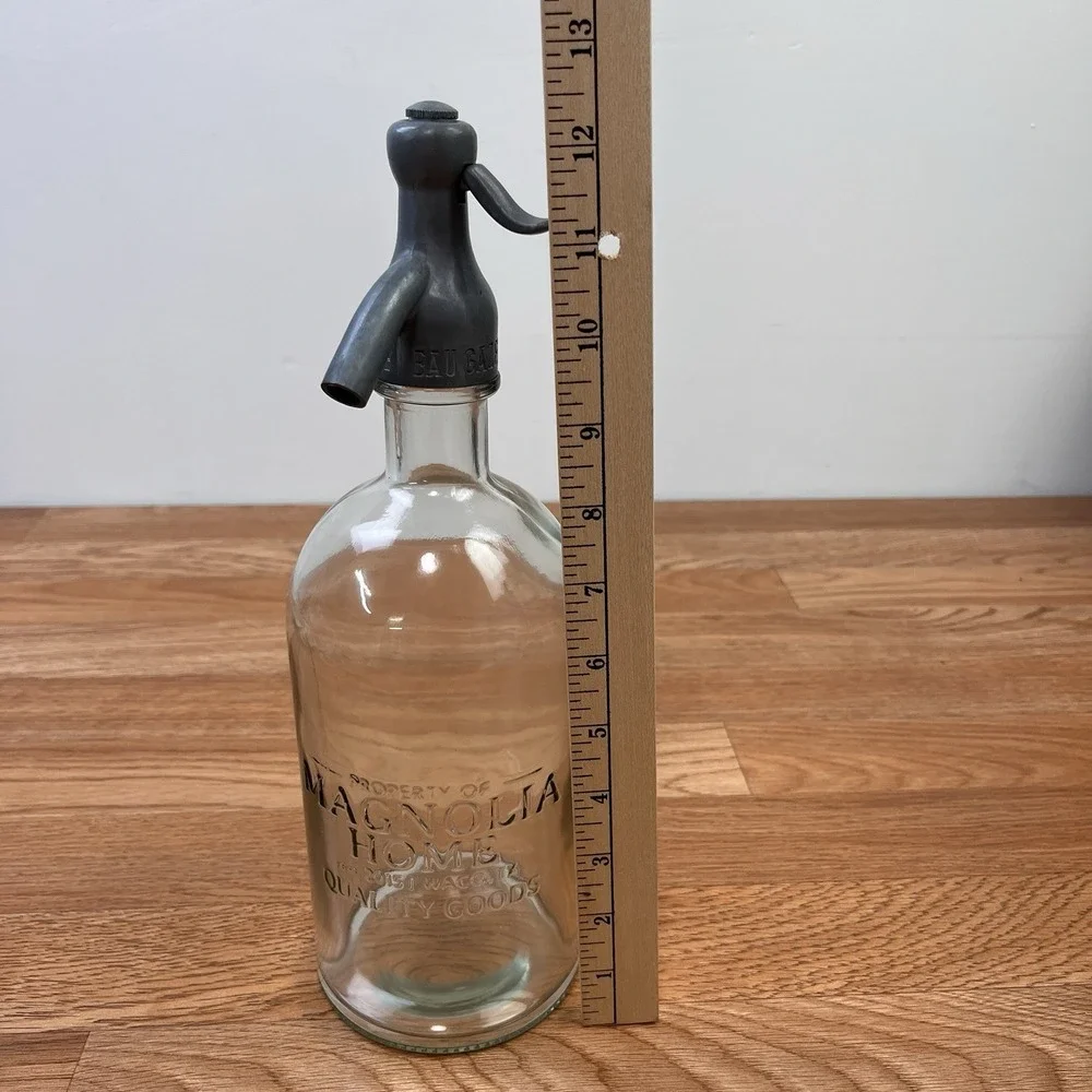Magnolia Home Joanna Gaines Decorative Seltzer Bottle Clear 12.5